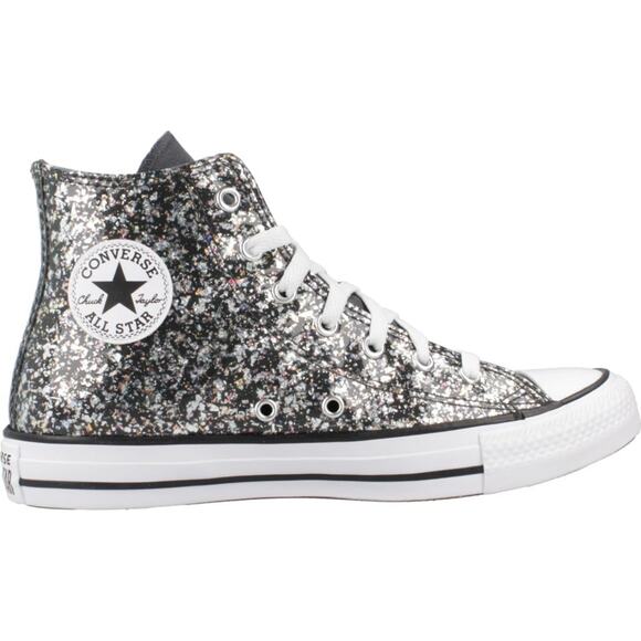 NWT Converse Unisex Big Kid Chuck Taylor All Star Glitter Sneaker, Black 5 US - Picture 1 of 7